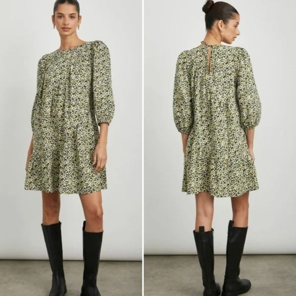 Rails Louise Dress in Chrysanthemum Yellow Green‎ Black Size XS
